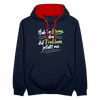 Hab 'ne Lösung, aba did Problem jefällt mir. - Kontrast Hoodie - Navy/Rot