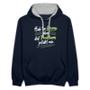 Hab 'ne Lösung, aba did Problem jefällt mir. - Kontrast Hoodie - Navy/Grau meliert
