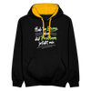 Hab 'ne Lösung, aba did Problem jefällt mir. - Kontrast Hoodie - Schwarz/Gold