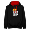 Ick kieke, staune, wunda mir, wie'n kühles Bier jefällt mir hier - Kontrast Hoodie - Schwarz/Rot