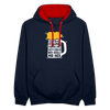 Ick kieke, staune, wunda mir, wie'n kühles Bier jefällt mir hier - Kontrast Hoodie - Navy/Rot