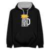 Ick kieke, staune, wunda mir, wie'n kühles Bier jefällt mir hier - Kontrast Hoodie - Schwarz/Grau meliert