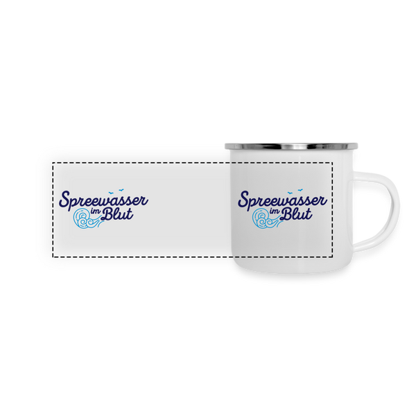 Spreewasser im Blut - Emaille Tasse - weiß