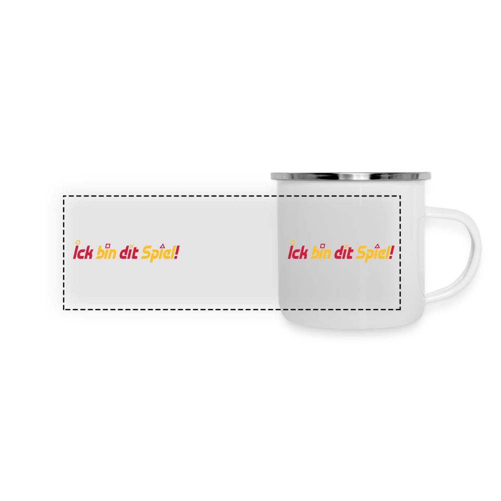 Ick bin dit Spiel! - Emaille Tasse - weiß