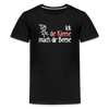 Ick, die Kleene, mach dir Beene! - Teenager Premium T-Shirt - Schwarz