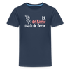Ick, die Kleene, mach dir Beene! - Teenager Premium T-Shirt - Navy