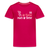 Ick, die Kleene, mach dir Beene! - Teenager Premium T-Shirt - dunkles Pink