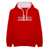 Meene Kleene macht dir Beene! - Kontrast Hoodie - Rot/Weiß