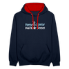 Meene Kleene macht dir Beene! - Kontrast Hoodie - Navy/Rot