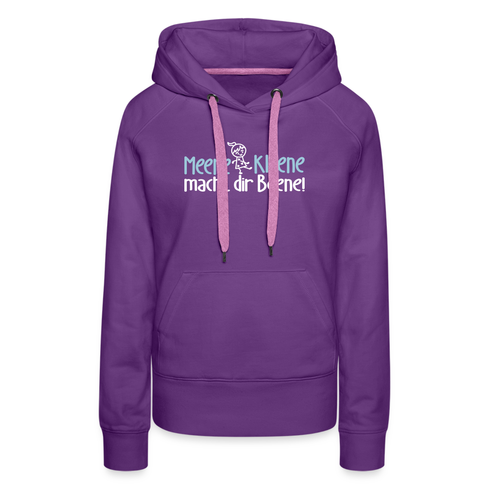 Meene Kleene macht dir Beene! - Frauen Premium Hoodie - Purple