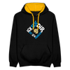 Ick seh' dir. Dit is'n Problem. - Kontrast Hoodie - Schwarz/Gold