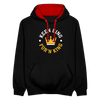Keen Ding für'n King - Kontrast Hoodie - Schwarz/Rot