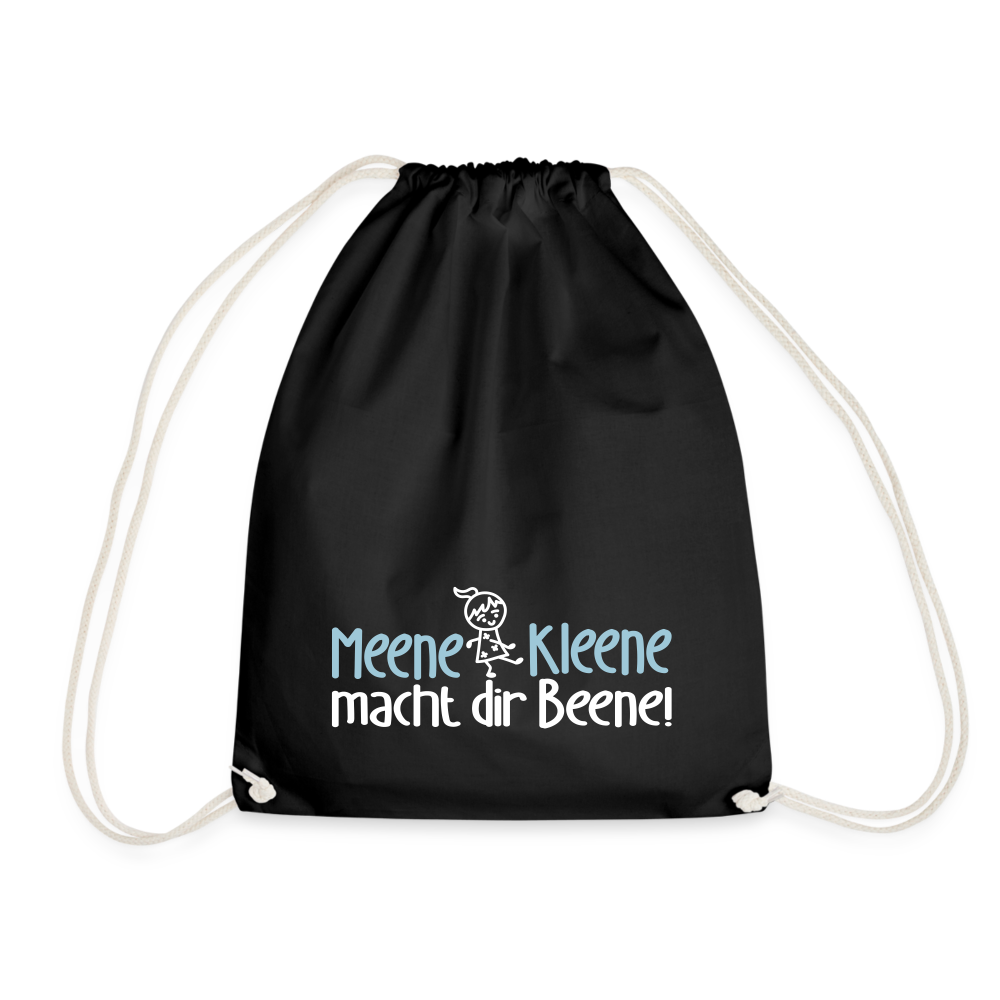 Meene Kleene macht dir Beene! - Turnbeutel - Schwarz