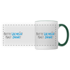 Bitte lächeln! Hast Zähne! - Tasse zweifarbig - Weiß/Dunkelgrün