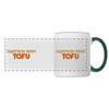 Quatsch keen Tofu! - Tasse zweifarbig - Weiß/Dunkelgrün