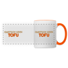 Quatsch keen Tofu! - Tasse zweifarbig - Weiß/Orange