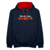 Ick wär jetzt lieber in Berlin - Kontrast Hoodie - Navy/Rot