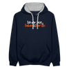 Ick wär jetzt lieber in Berlin - Kontrast Hoodie - Navy/Grau meliert