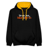 Ick wär jetzt lieber in Berlin - Kontrast Hoodie - Schwarz/Gold