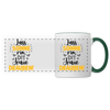Lass Sonne rin, dit Jraue draußen! - Tasse zweifarbig - Weiß/Dunkelgrün