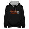 Würgt dir das Leben Chilis rein, lass dich auf 'ne scharfe Currywurst ein! - Kontrast Hoodie - Schwarz/Grau meliert