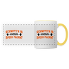 Schwitz'n is wenn Speck flennt - Tasse zweifarbig - Weiß/Gelb