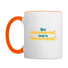 Bin jeheimnisvoll wie'n Dönerrezept. - Tasse zweifarbig