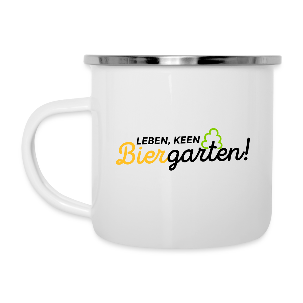 Leben, keen Biergarten! - Emaille Tasse