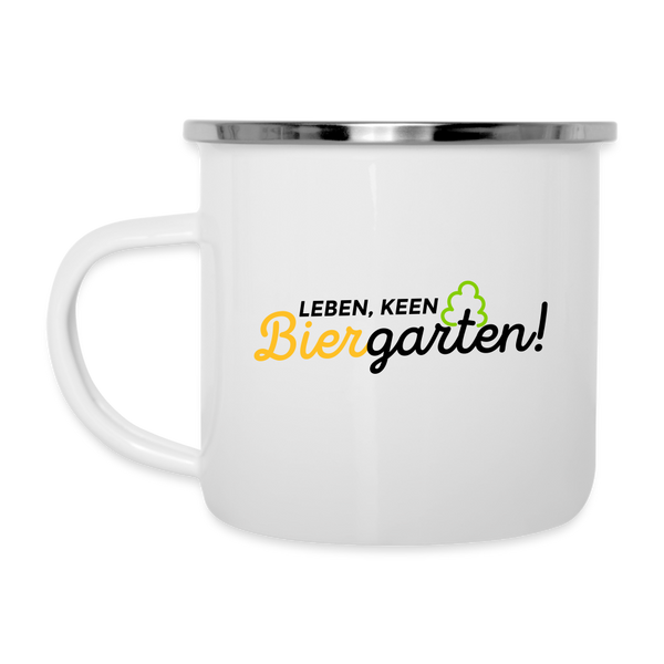 Leben, keen Biergarten! - Emaille Tasse