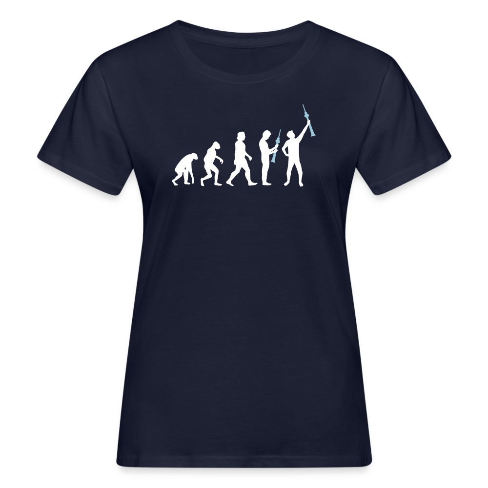 Evolution - Frauen Bio T-Shirt - Navy