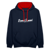 Remmi Demmi - Kontrast Hoodie - Navy/Rot