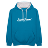 Remmi Demmi - Kontrast Hoodie - Pfauenblau/Grau meliert