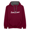 Remmi Demmi - Kontrast Hoodie - Weinrot/Anthrazit