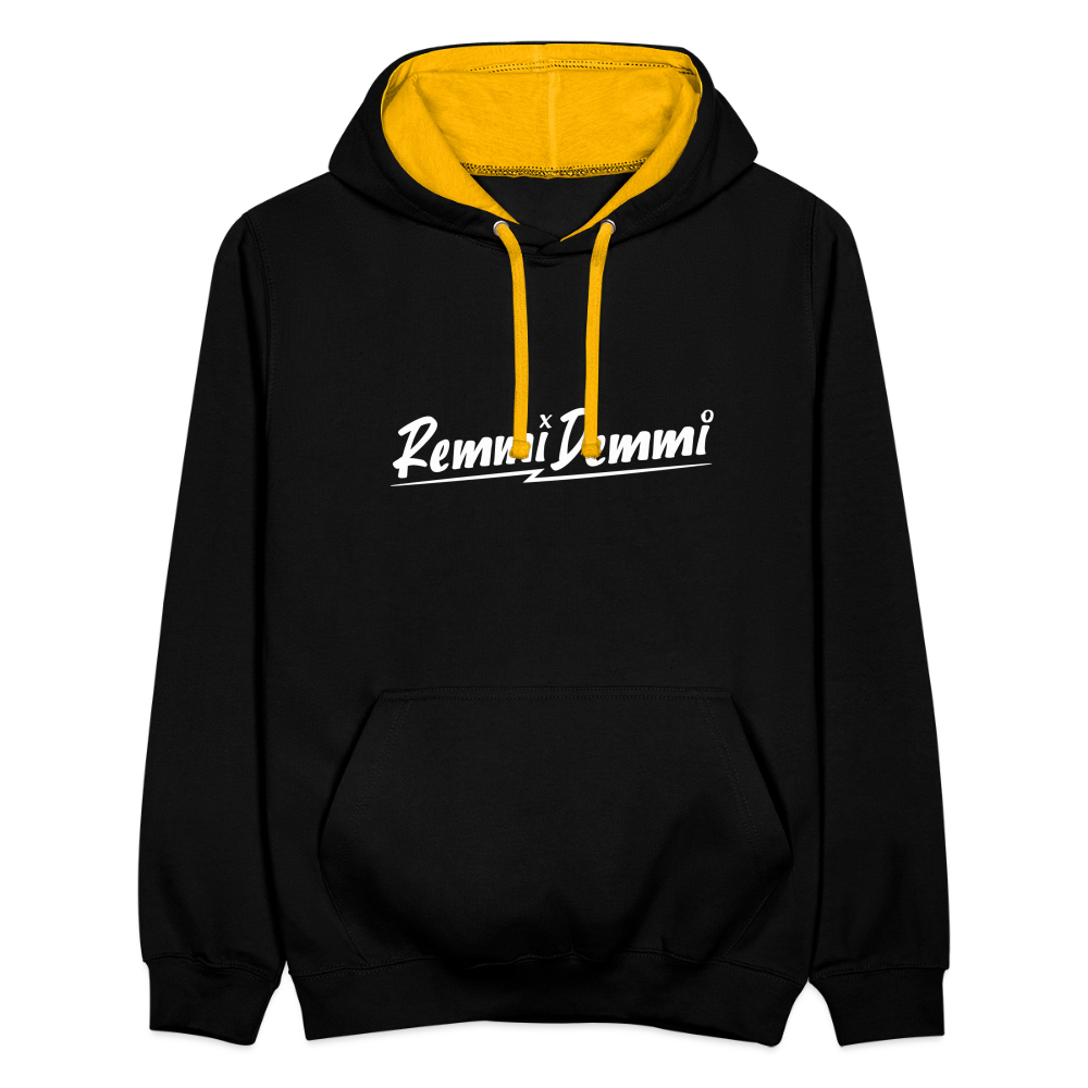 Remmi Demmi - Kontrast Hoodie - Schwarz/Gold