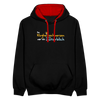 Bei Klugheitsschmerzen wär' ick unsterblich - Kontrast Hoodie - Schwarz/Rot