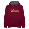 Bei Klugheitsschmerzen wär' ick unsterblich - Kontrast Hoodie - Weinrot/Anthrazit