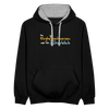 Bei Klugheitsschmerzen wär' ick unsterblich - Kontrast Hoodie - Schwarz/Grau meliert