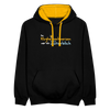 Bei Klugheitsschmerzen wär' ick unsterblich - Kontrast Hoodie - Schwarz/Gold
