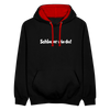 Schlauer wie du! - Kontrast Hoodie - Schwarz/Rot
