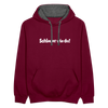 Schlauer wie du! - Kontrast Hoodie - Weinrot/Anthrazit