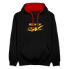 Berlin THF - Kontrast Hoodie - Schwarz/Rot