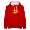 Berlin THF - Kontrast Hoodie - Rot/Weiß
