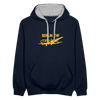Berlin THF - Kontrast Hoodie - Navy/Grau meliert