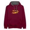 Berlin THF - Kontrast Hoodie - Weinrot/Anthrazit