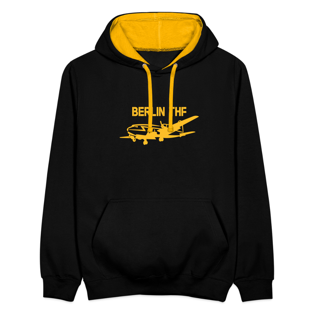 Berlin THF - Kontrast Hoodie - Schwarz/Gold