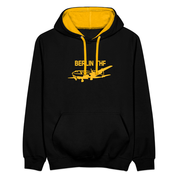 Berlin THF - Kontrast Hoodie - Schwarz/Gold