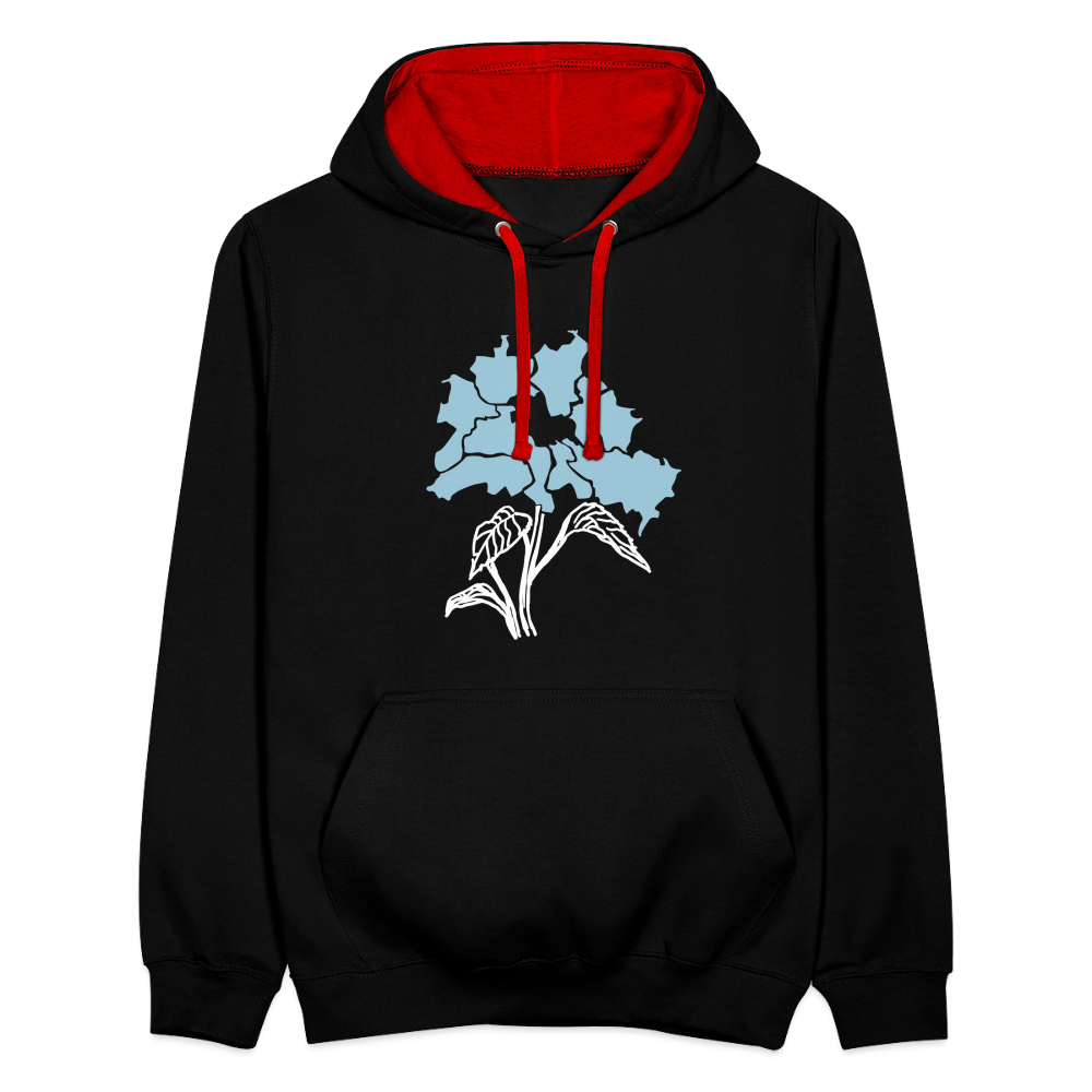 Dit duftet dufte! - Kontrast Hoodie - Schwarz/Rot
