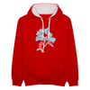 Dit duftet dufte! - Kontrast Hoodie - Rot/Weiß