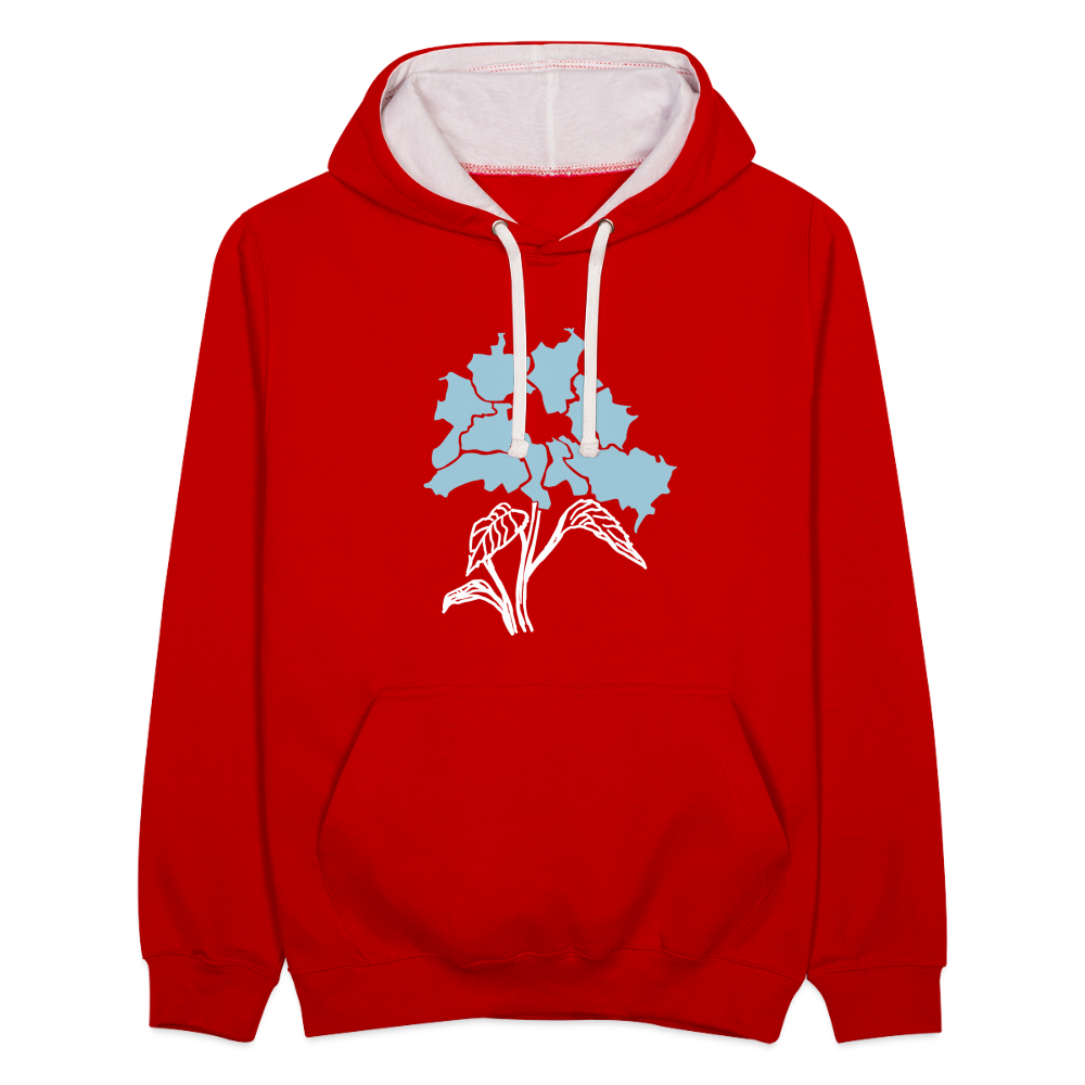 Dit duftet dufte! - Kontrast Hoodie - Rot/Weiß