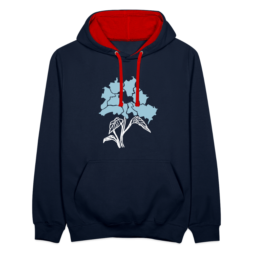 Dit duftet dufte! - Kontrast Hoodie - Navy/Rot